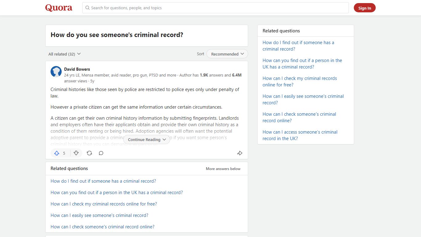 How to see someone's criminal record - Quora